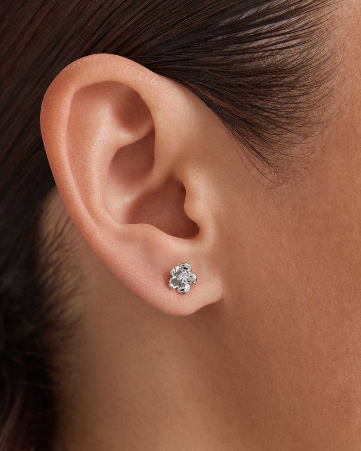 Heartfelt Stud Earrings Set - Silver