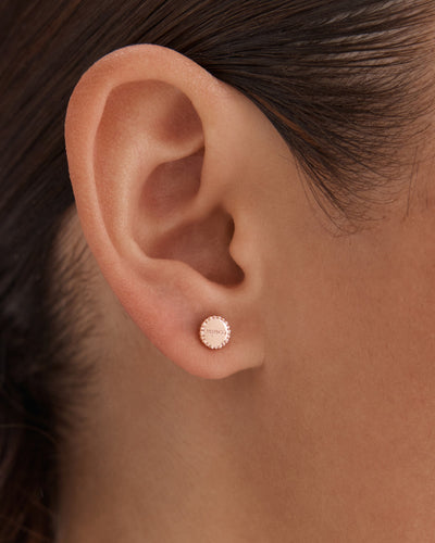 Heartfelt Stud Earrings Set - Rose Gold