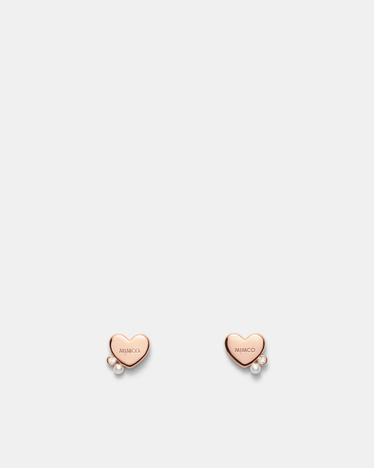 Mimco Heart Cluster Stud Earrings - Rose Gold