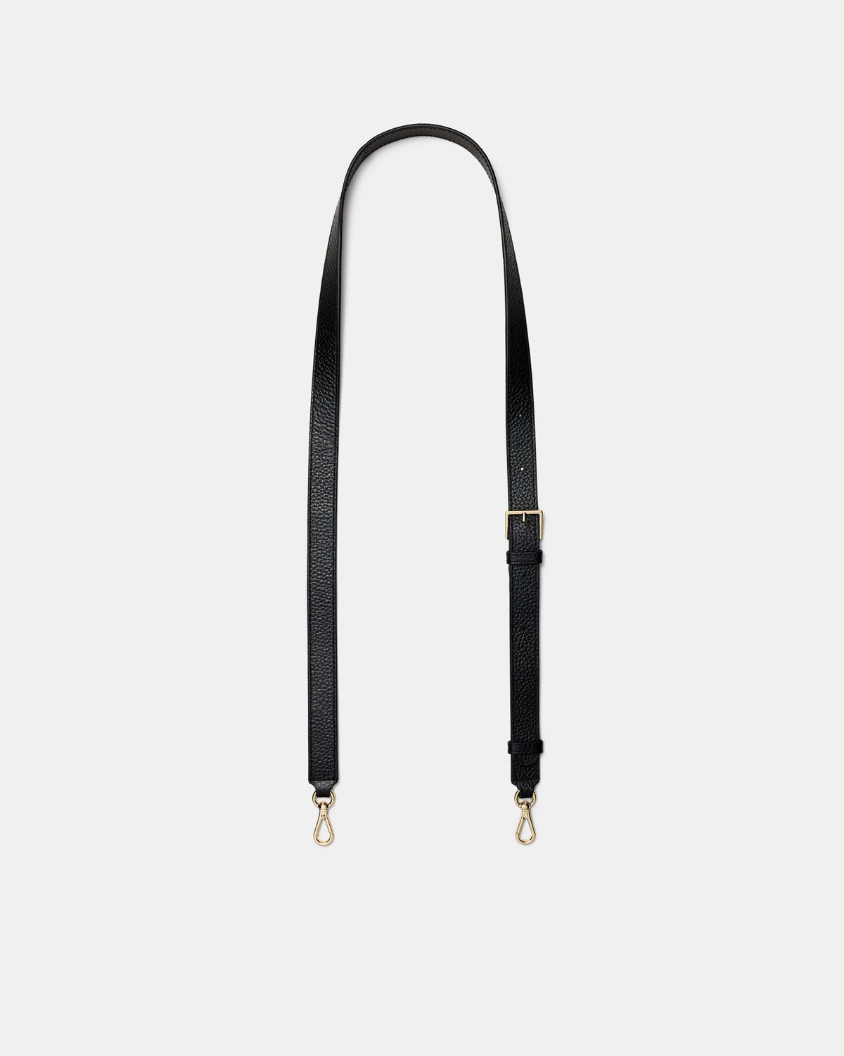 Leather Crossbody Bag Strap - Black