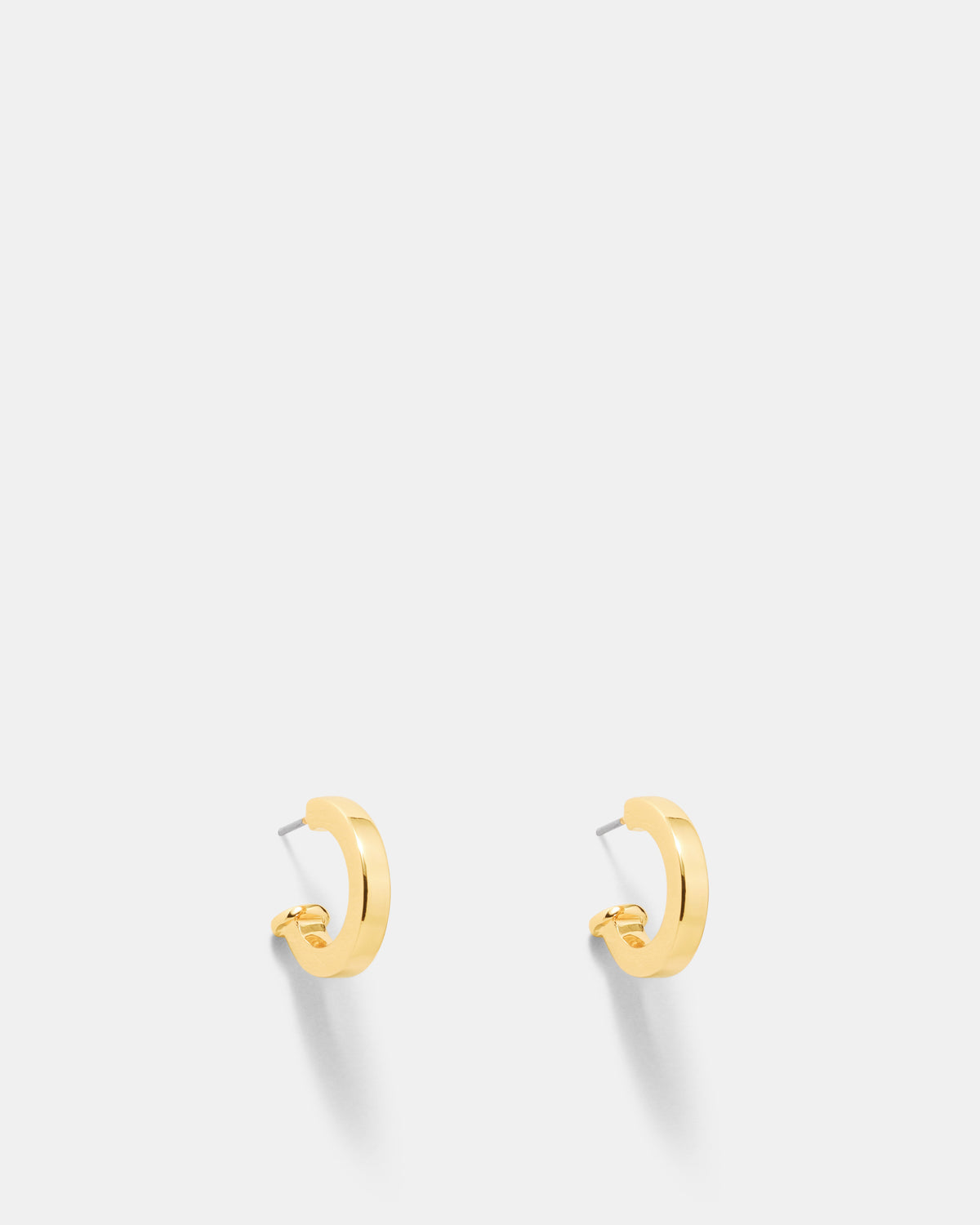 Lockette Charm Hoop Earrings - Gold