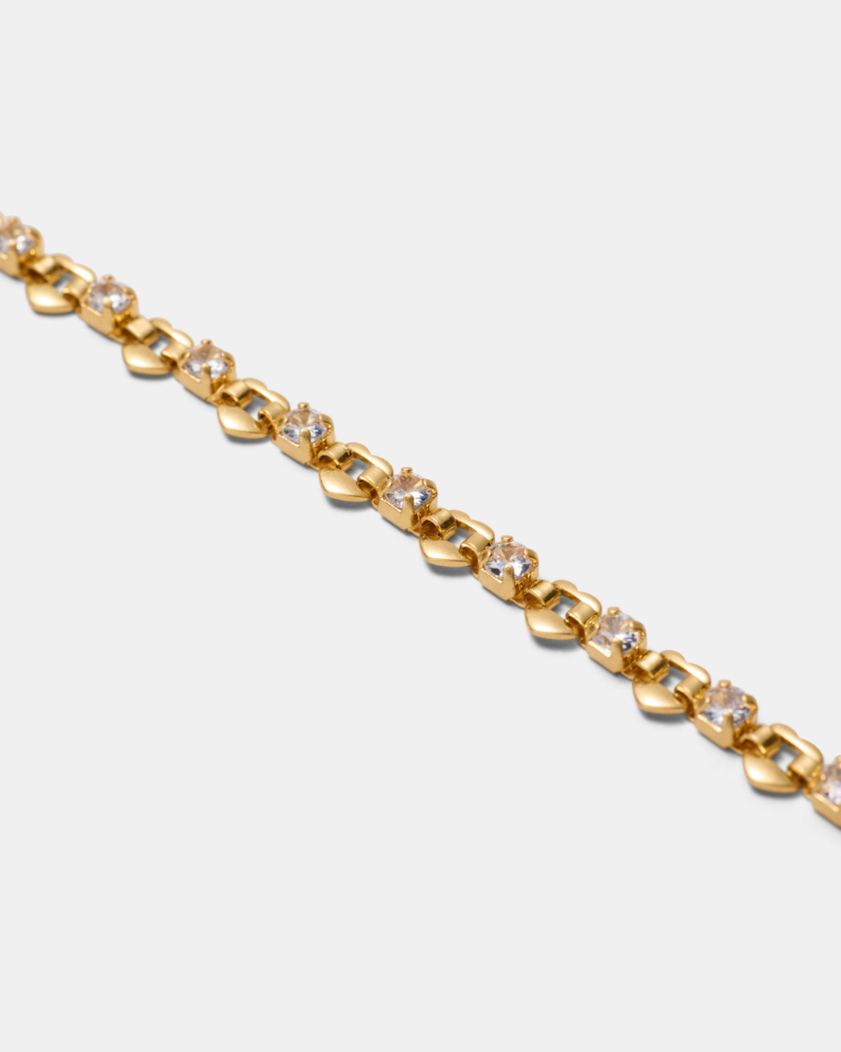 Hearted Chain Necklace - Gold