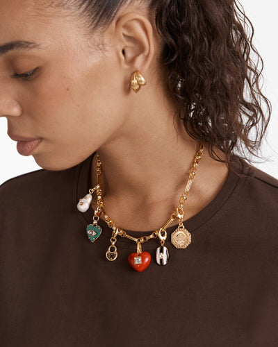 Devotion Heart Charm - Lipstick Red