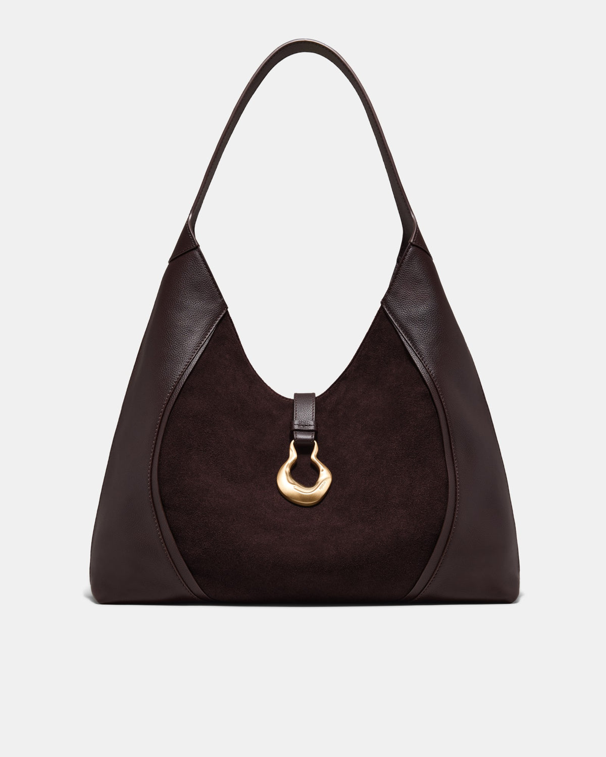 Shield Hobo Bag - Bitter Chocolate