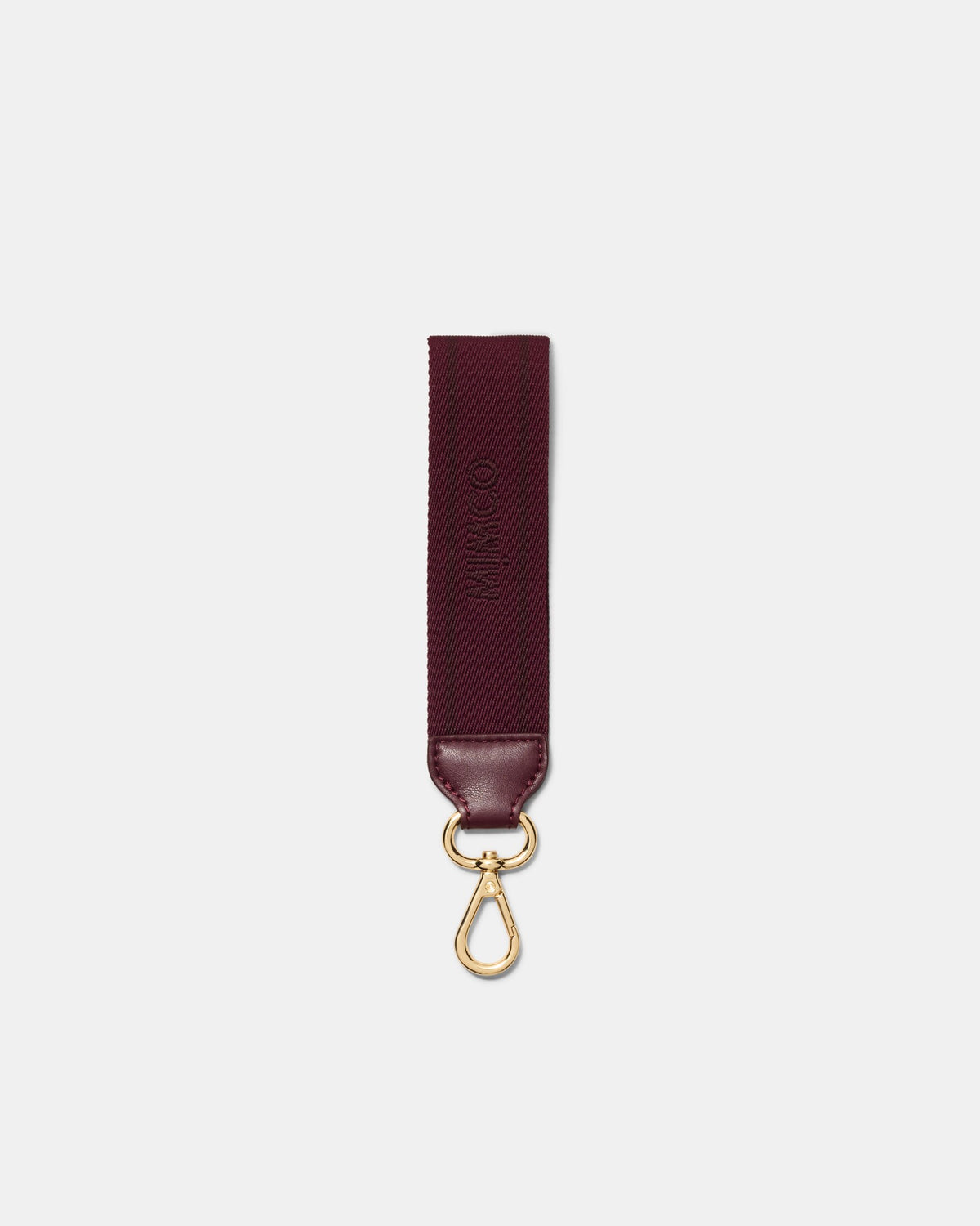 Multi Stripe Webbing Wrist Strap - Merlot