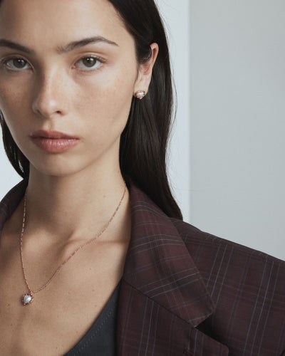 Maybelle Necklace Earrings Set - Rose Gold