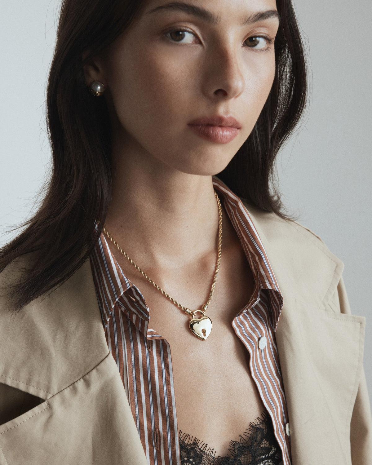 Locked In Love Necklace - Gold