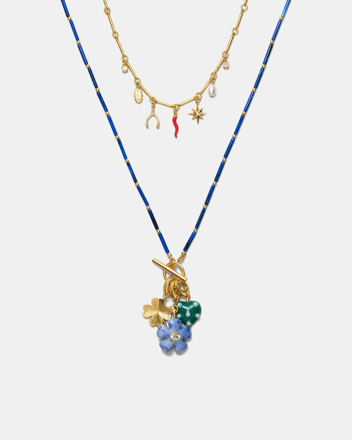 Talisman Duo Necklace - Ultra Marine