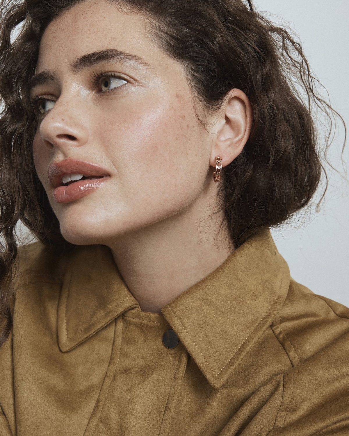 Amulet Hoop Earrings - Rose Gold