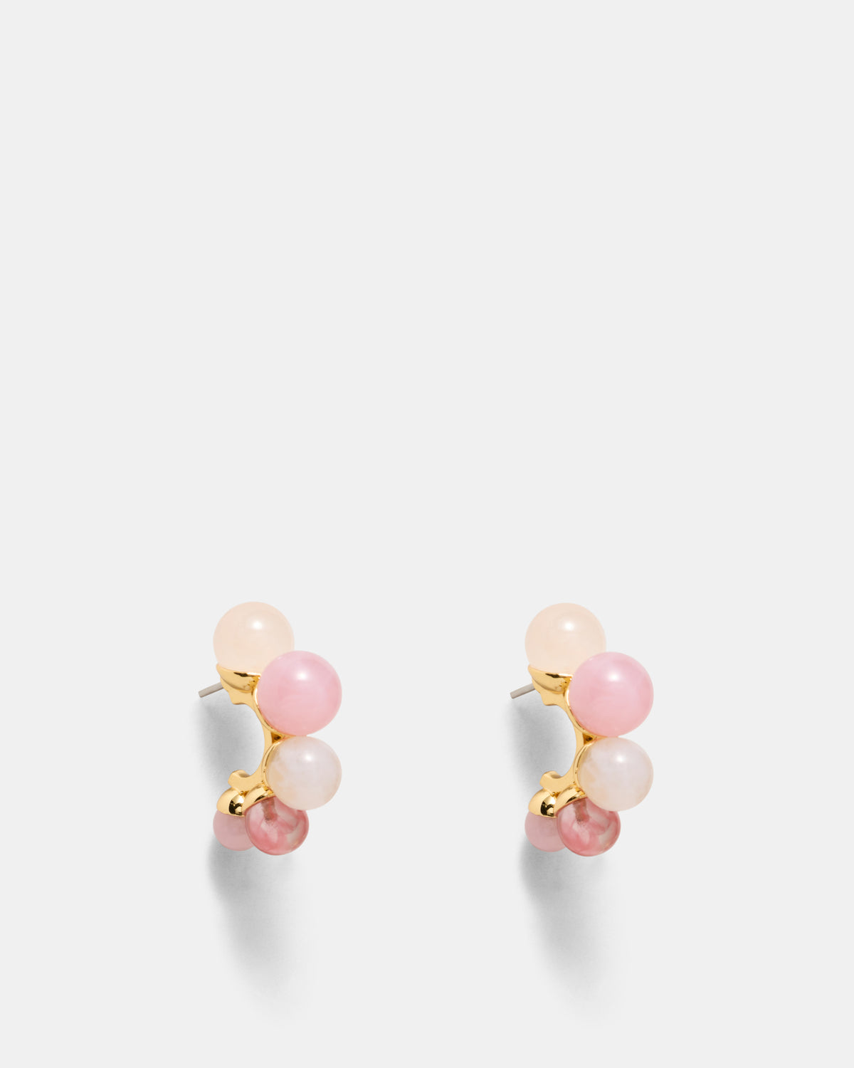 Harbour Side Hoop Earrings - Pink Salt
