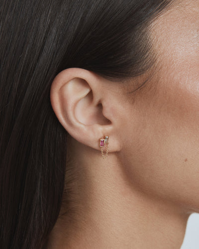 Emerge Chain 925 Sterling Silver Stud Earrings